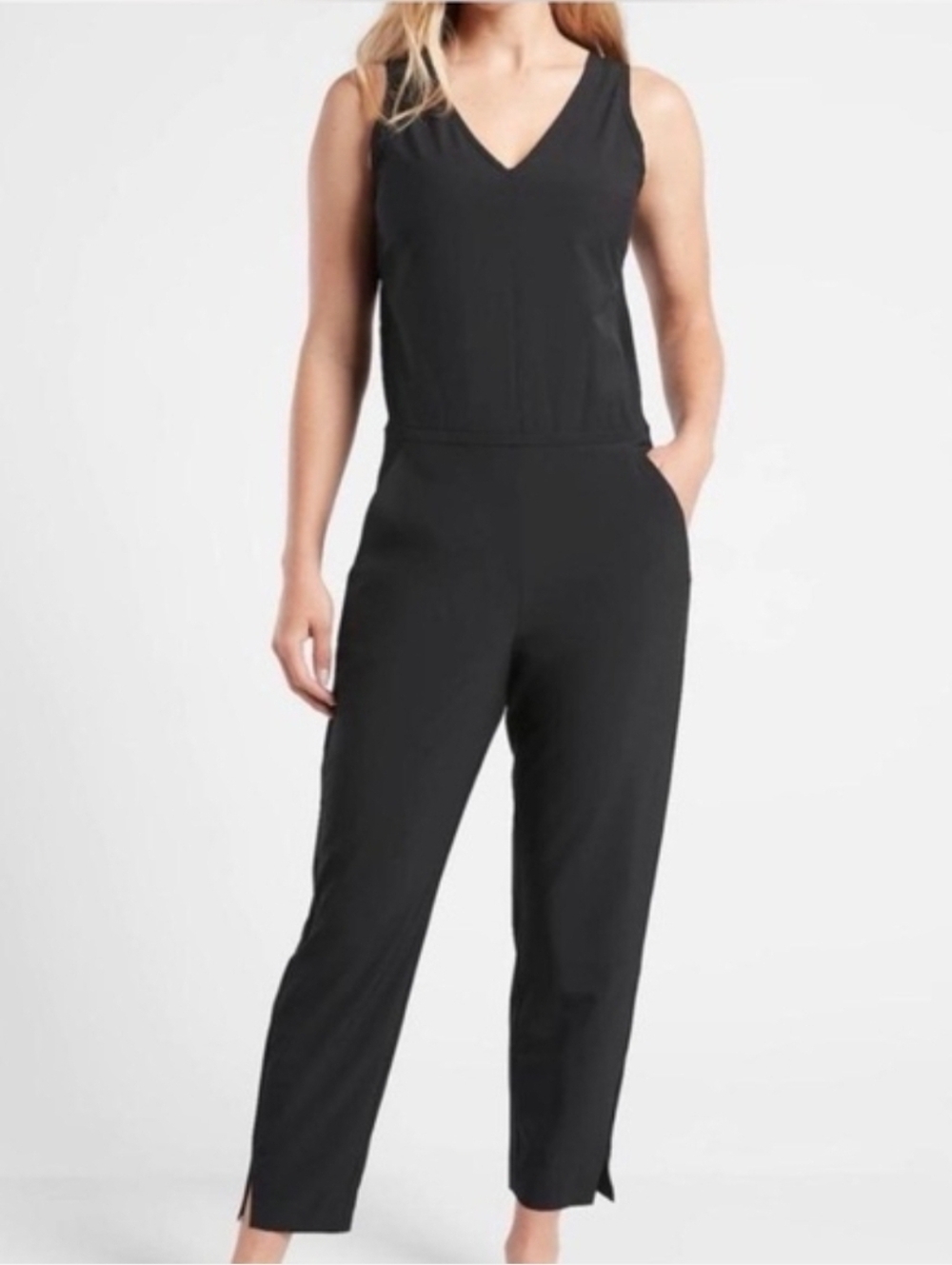 Athleta Brooklyn Sleeveless V-Neck Jumpsuit, Size 4